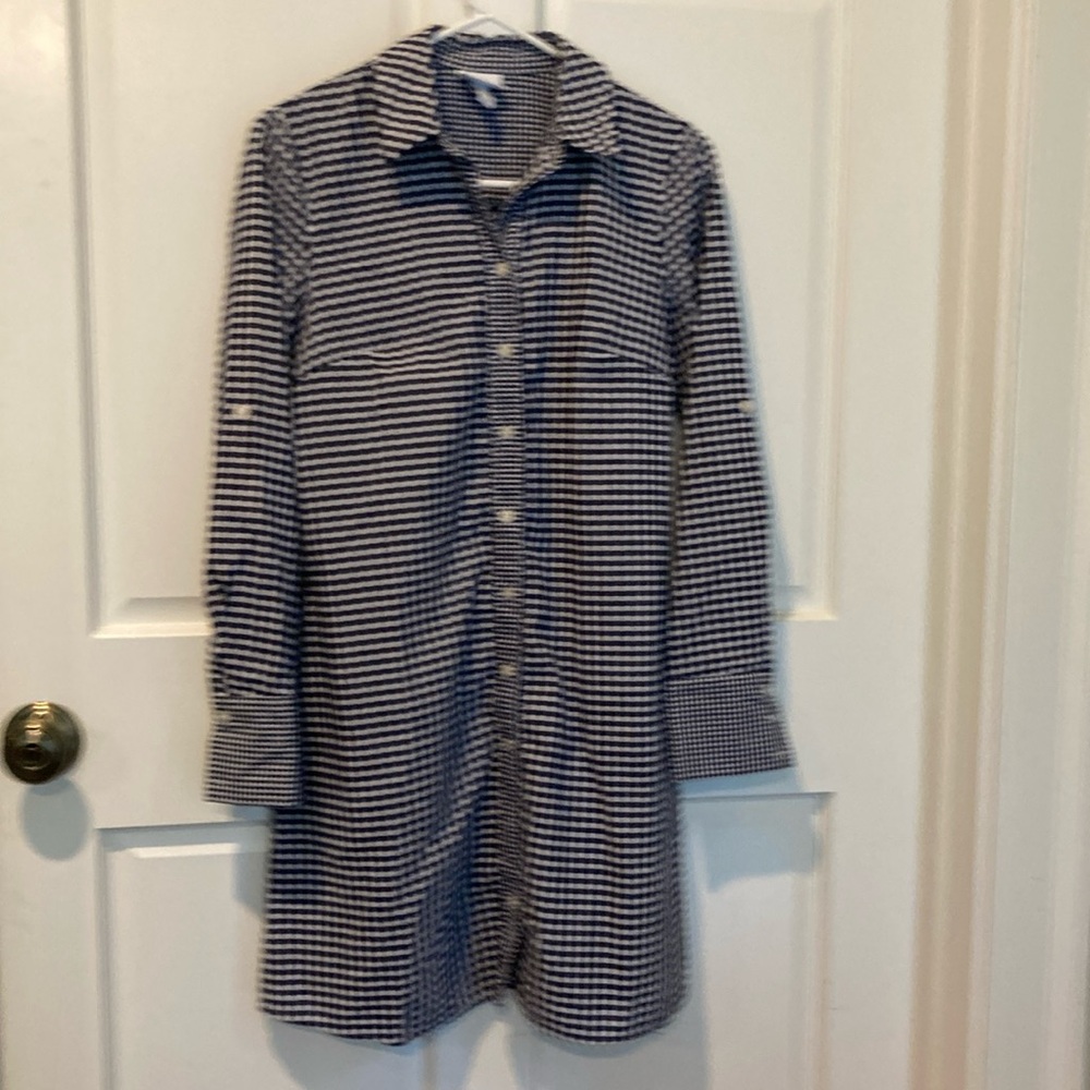 Vineyard Vines Checkered Shirt Dress